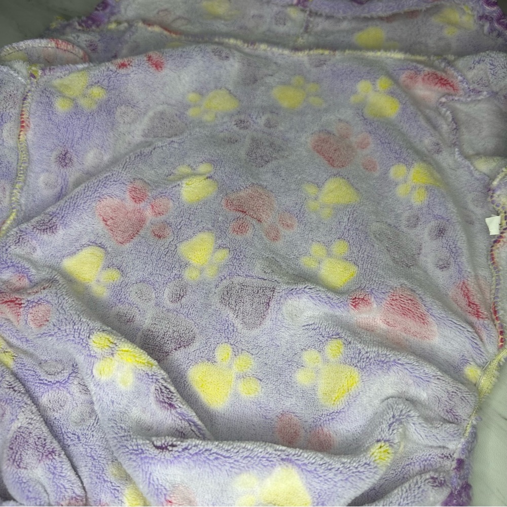 Paw Print Pet Pajamas - Soft Stretch - Purple - Size Large - Picture 10 of 13